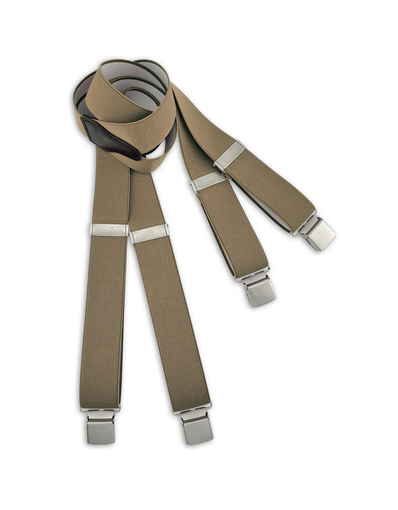 Sir Redman XL Bretels Extra Lang Taupe – Handgemaakt in Nederland met Sterke Clips