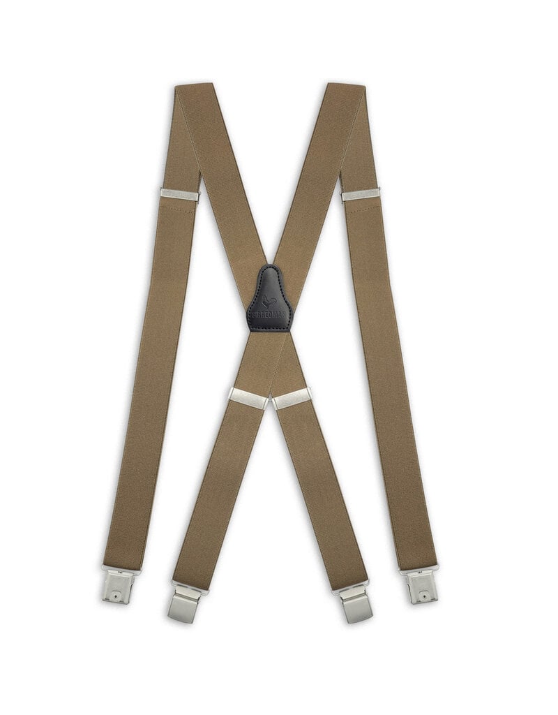 Sir Redman XL Bretels Extra Lang Taupe – Handgemaakt in Nederland met Sterke Clips
