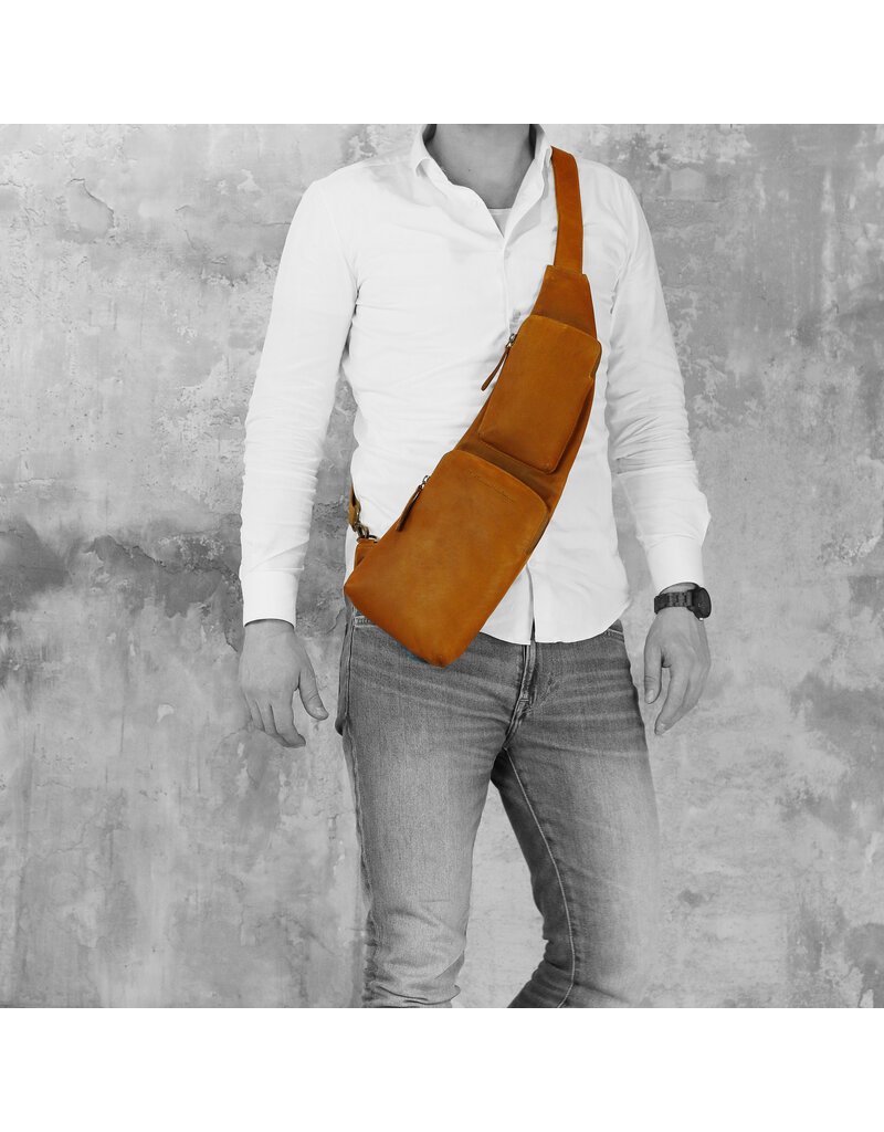 The Chesterfield Brand Leren Crossbodybag Cognac
