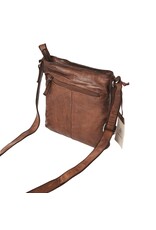 dR Amsterdam Gewaschen Leder Schultertasche Chestnut