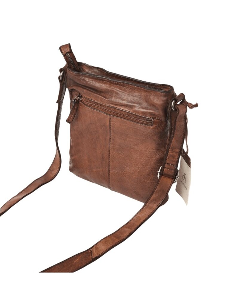 dR Amsterdam Gewaschen Leder Schultertasche Chestnut