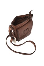 dR Amsterdam Gewassen Leren Schoudertasje Chestnut