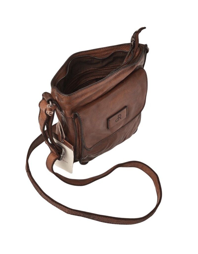 dR Amsterdam Gewaschen Leder Schultertasche Chestnut