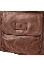 dR Amsterdam Gewaschen Leder Schultertasche Chestnut