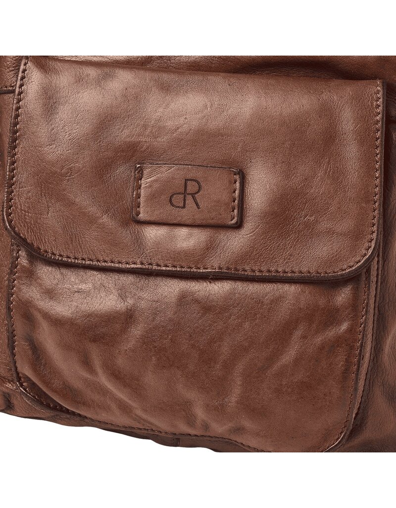 dR Amsterdam Gewaschen Leder Schultertasche Chestnut
