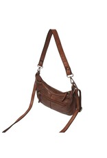 dR Amsterdam Gewaschen Leder Handtasche Schultertasche Chestnut