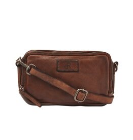 dR Amsterdam Kleines Gewaschen Leder Handtasche Chestnut