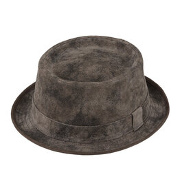 Fiebig Leder Pork Pie Hüte Taupe