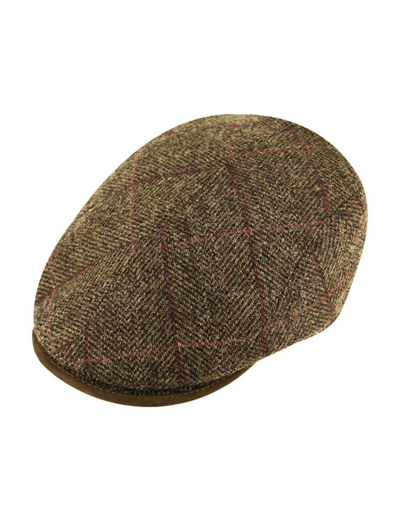 Fiebig Shetland Wollen Flatcap Visgraat Beige