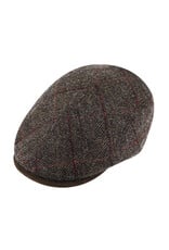 Fiebig Shetland Wollen Flatcap Visgraat Bruin