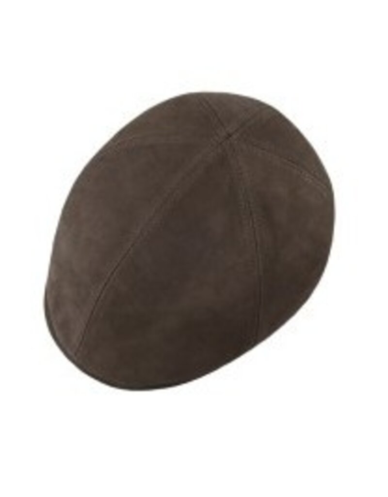Hatland  Stoere Leren Flatcap Bruin