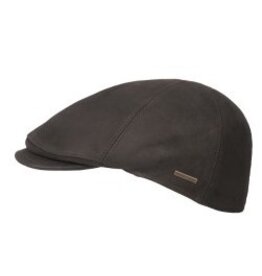 Hatland Stoere Leren Flatcap Bruin
