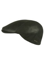 Hatland Leren Flatcap Olijfgroen