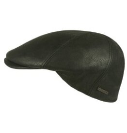 Hatland Leren Flatcap Olijfgroen