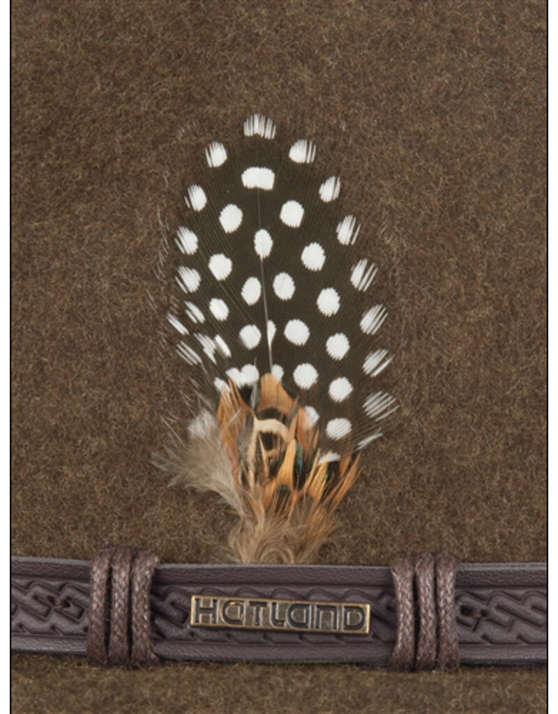 Hatland Outdoorhut Traveller mit Feder Olivgrün