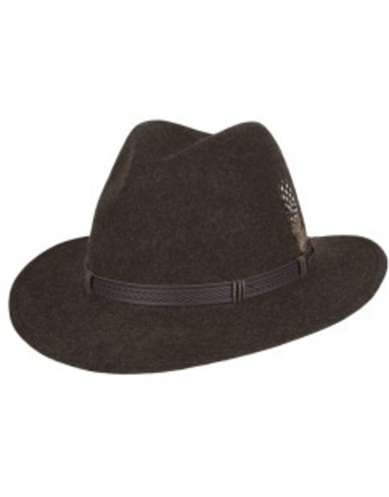 Hatland Outdoorhut Traveller mit Feder Braun