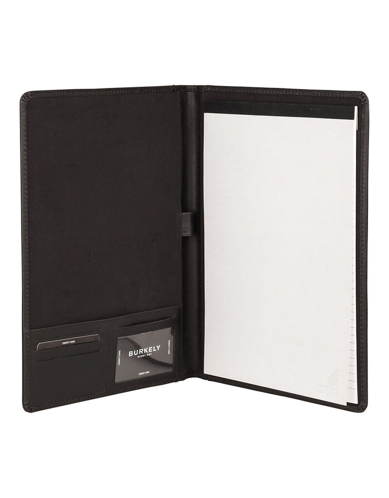 Burkely Leder A4 Schreibmap Schwarz