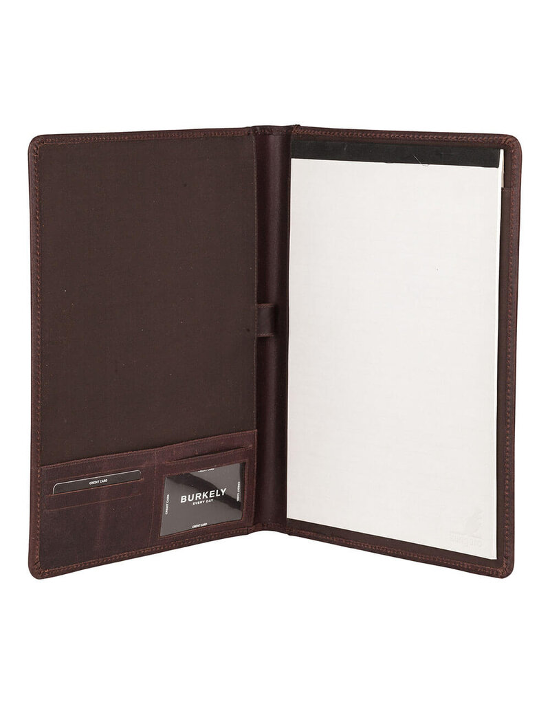 Burkely Leder A4 Schreibmap Braun