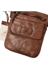 dR Amsterdam Gewassen Leren Schoudertasje Chestnut
