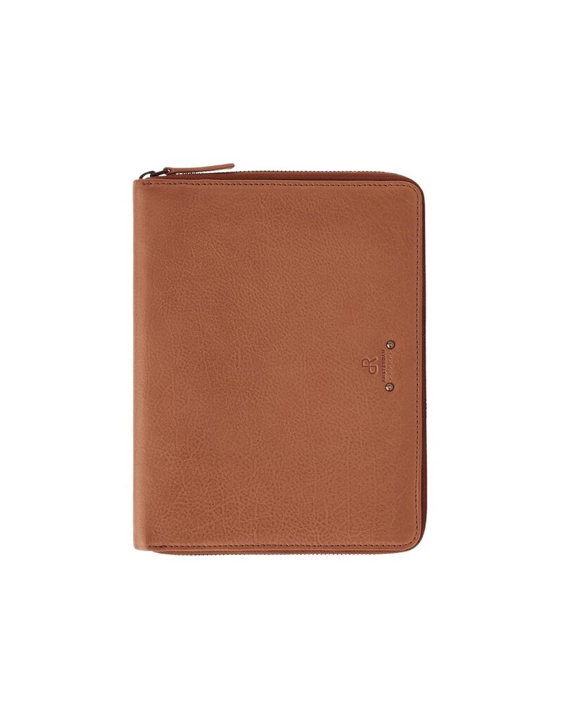 dR Amsterdam Leder Schreibmap A5 Cognac