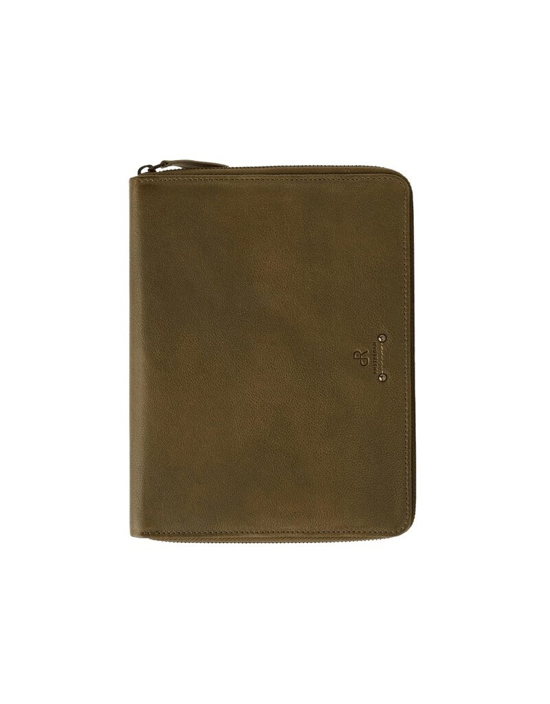 dR Amsterdam Leder Schreibmap A5 Grün