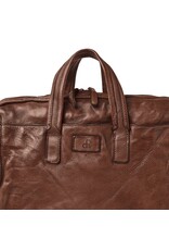 dR Amsterdam Gewaschene Leder Businesstasche Laptop Tasche Chestnut