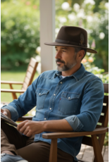 Hatland Outdoorhoed Traveller Met Veer Bruin