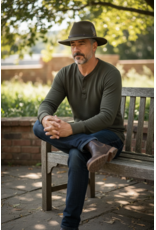 Hatland Outdoorhut Traveller mit Feder Olivgrün