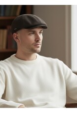 Hatland  Stoere Leren Flatcap Bruin