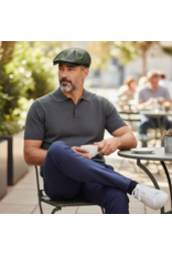 Hatland Leder Flatcap Olivgrün