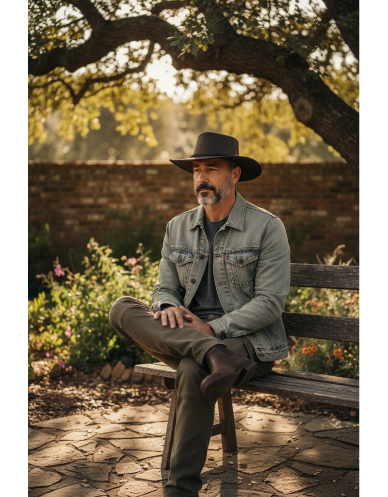 Barmah  Australischer Lederhut Squashy Bronco