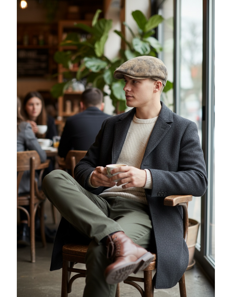 Fiebig Leren Flatcap Bruin