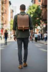 Ruitertassen Leder Handverarbeitete  Rucksack Umhängetasche 2 Fachs