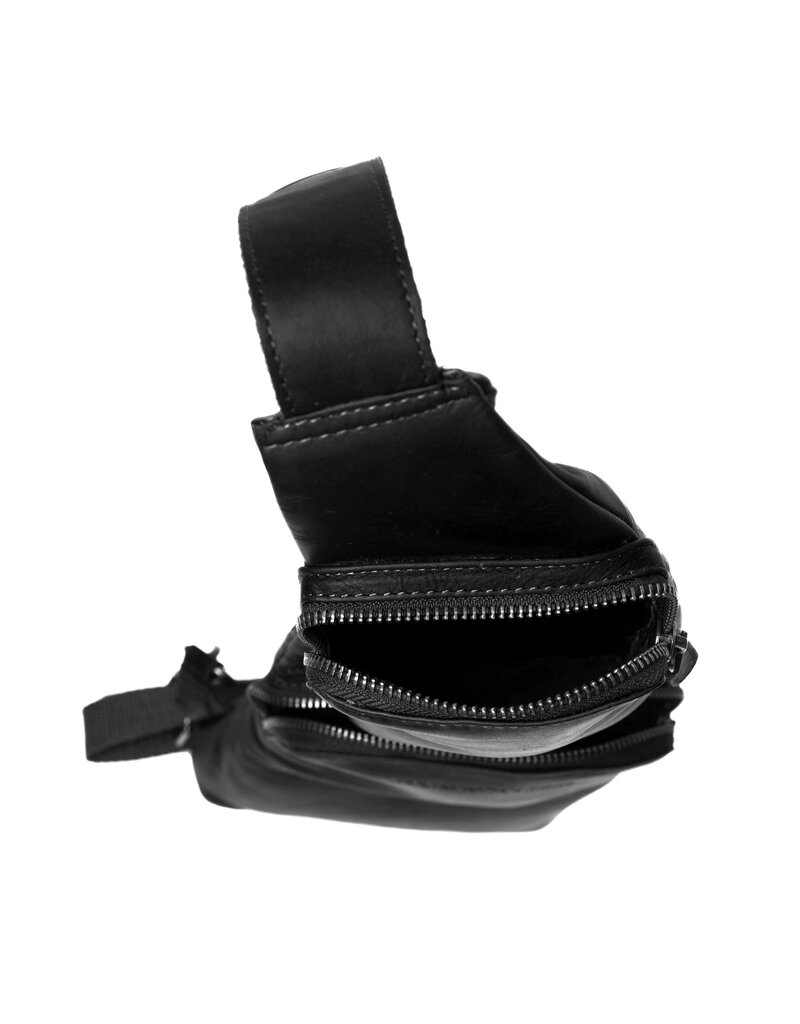 The Chesterfield Brand Leren Crossbodybag Schwarz