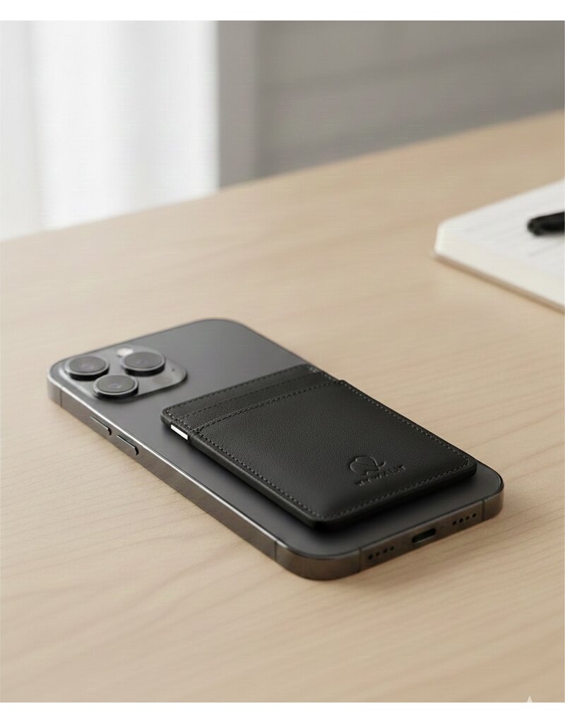Mywalit Leder Magnetische Kartenhalter MagSafe Schwarz