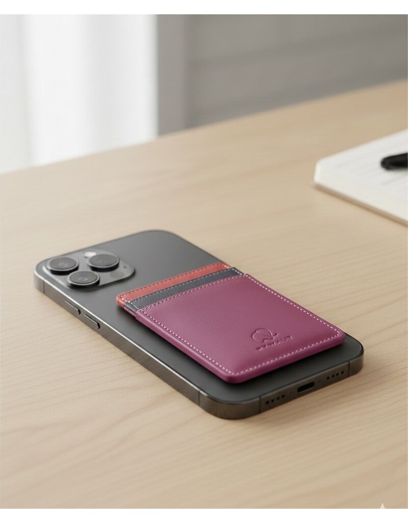 Mywalit Leder Magnetische Kartenhalter MagSafe Sangria