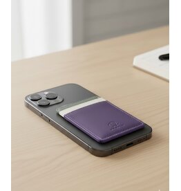 Mywalit Leren Magnetische Pashouder Magsafe Paars