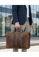The Rat Pack 17 Inch Leder Laptoptasche Arbeitstasche