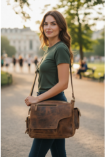 Greenburry Leder Arbeitstasche Uberschlagtasche A4