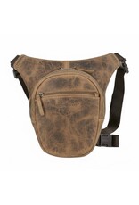 Greenburry Leder Beintasche Motor Fanny Pack