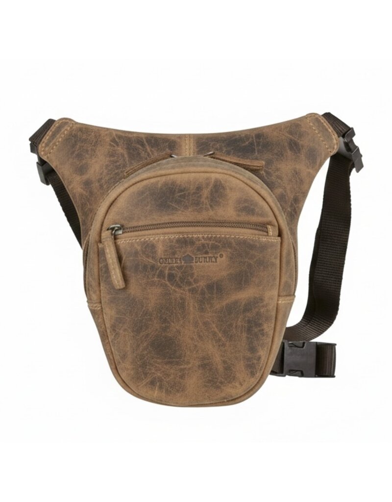 Greenburry Leder Beintasche Motor Fanny Pack