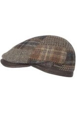 Hatland  Flatcap Patchwork Leren Klep