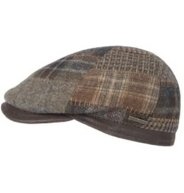 Hatland Flatcap Patchwork met Leren Klep