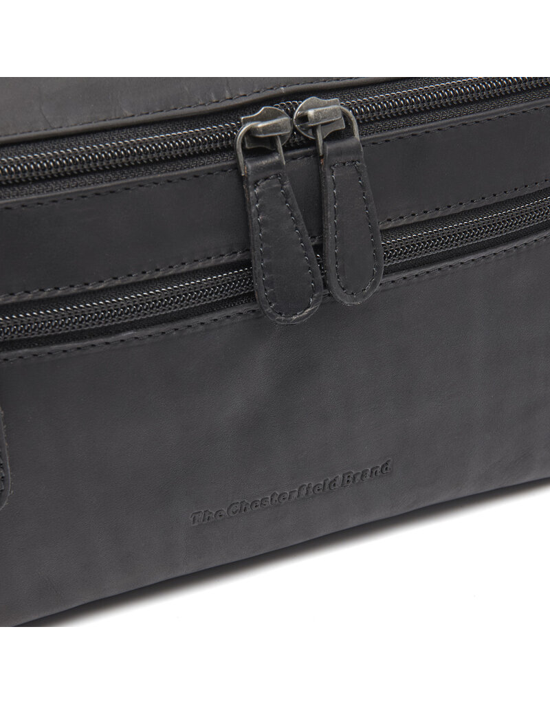 The Chesterfield Brand Leren Toilettas Zwart L Elmia