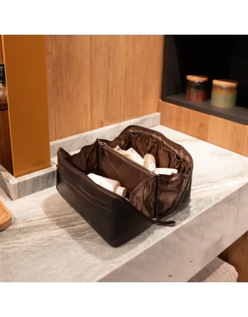 The Chesterfield Brand Leder Kulturtasche XL Braun Trevia