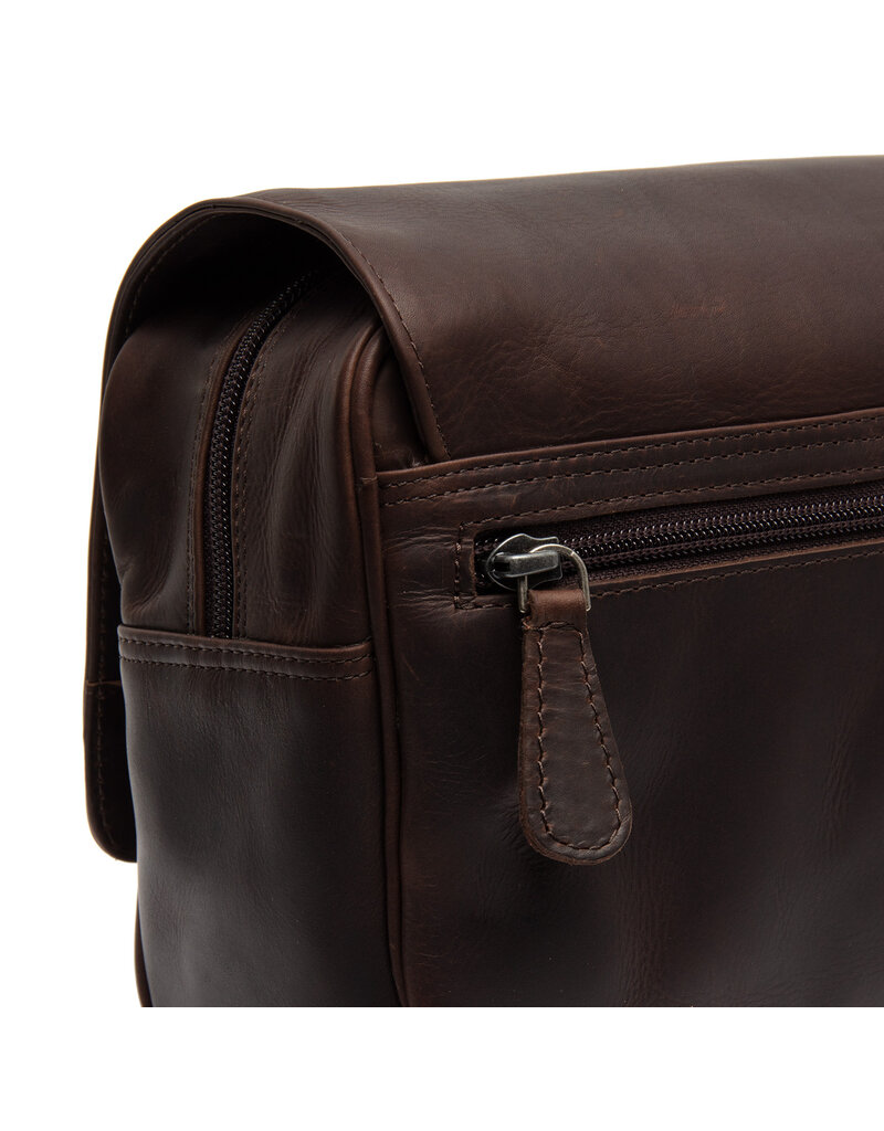 The Chesterfield Brand Leren Toilettas met Ophanghaak Bruin