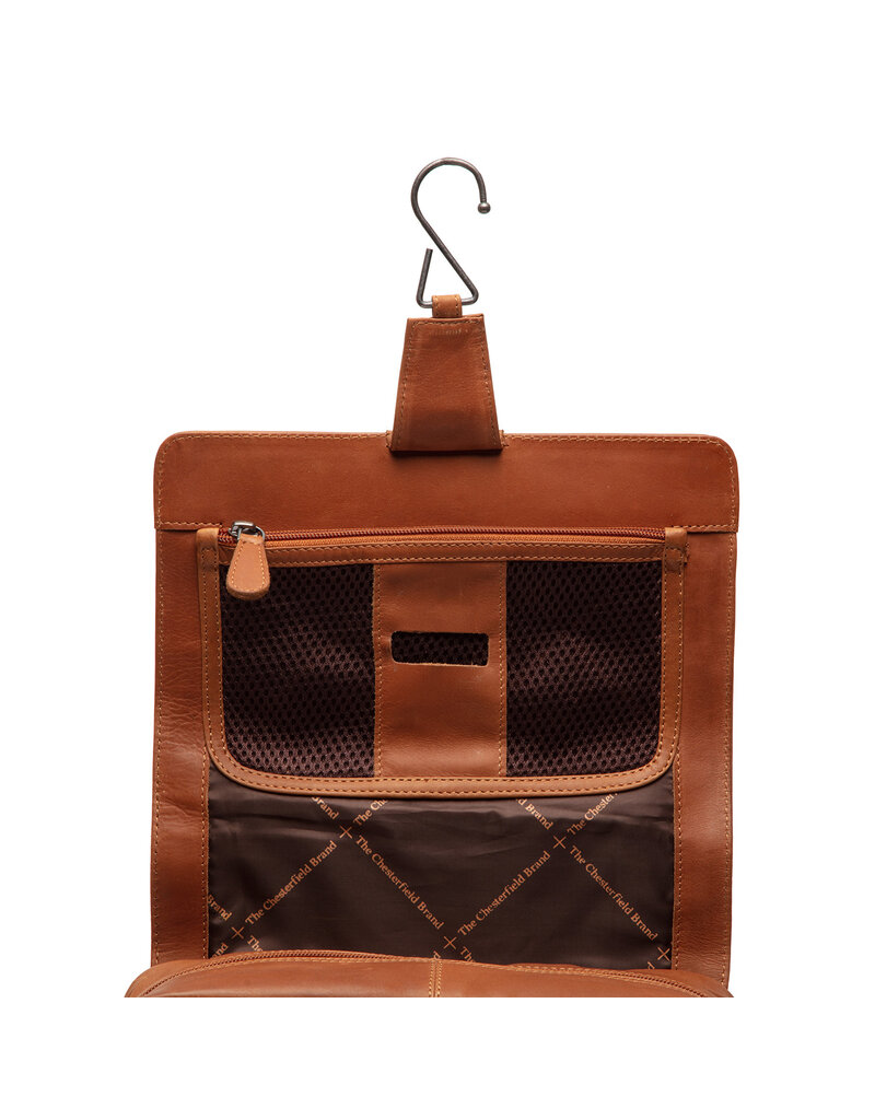 The Chesterfield Brand Leder Kulturtasche mit Aufhängehaken Cognac