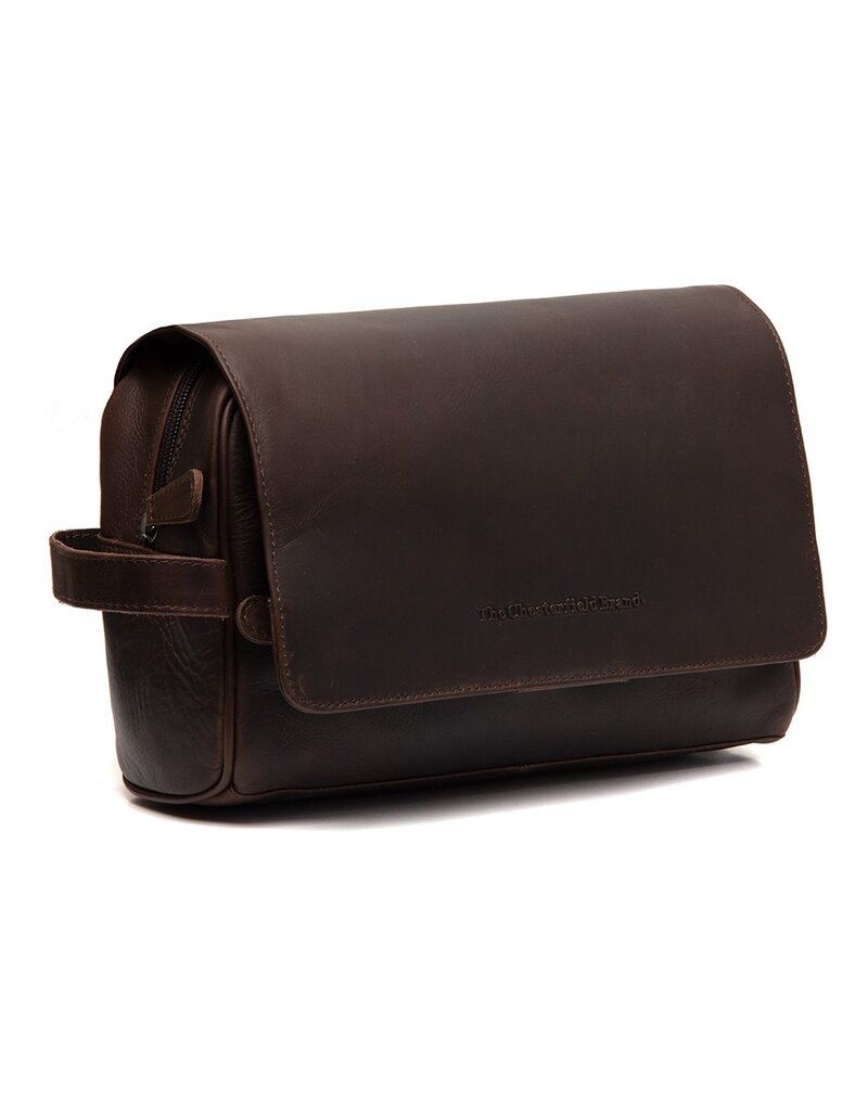 The Chesterfield Brand Leren Toilettas met Ophanghaak Bruin