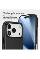 Accezz iPhone 17/Pro/Pro Max/Air Leder-Bookcase 2-in-1 mit MagSafe – Schwarz