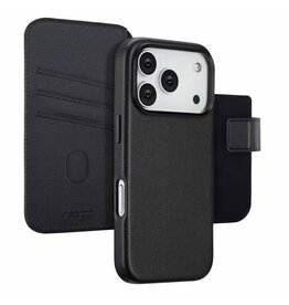 Accezz iPhone 17 Leder-Bookcase 2-in-1 mit MagSafe – Accezz, personalisierbar - Schwarz